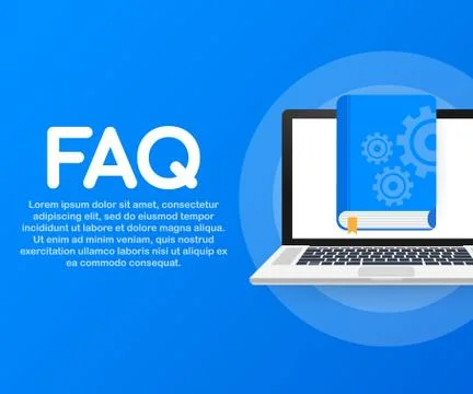 Concept FAQ book for web page, banner, social media. Vector illustration Illustrazione stock