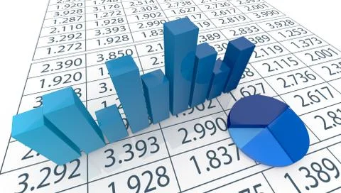 Concept of financial analysis Stock Illustration