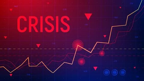 Concept of financial crisis Stock Illustration