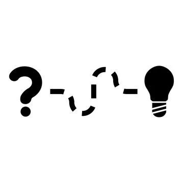 Concept of finding solution to the issue Question and path to the light bulb  Stock Illustration