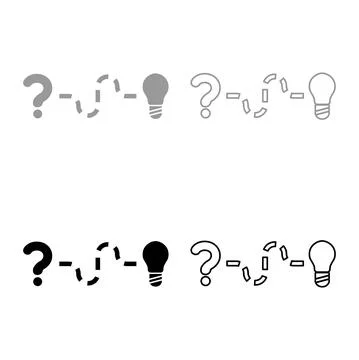 Concept of finding solution to the issue Question and path to the light bulb  스톡 일러스트