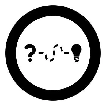 Concept of finding solution to the issue Question and path to the light bulb  Stock Illustration