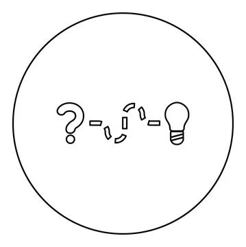 Concept of finding solution to the issue Question and path to the light bulb  Stock Illustration