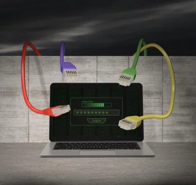 Concept of firewall and computer safety Stock-Illustration