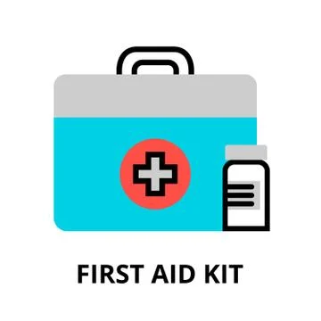 Concept of first aid kit icon Stock Illustration