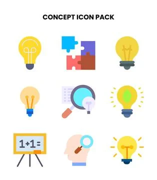 Concept Flat Design Icons Pack Stock Illustration
