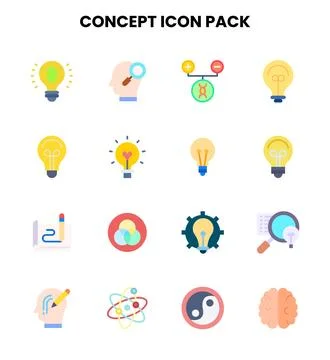 Concept Flat Design Icons Pack Stock Illustration