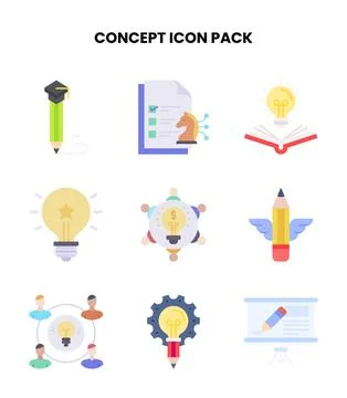 Concept Flat Scalable Icons Pack Stockillustratie