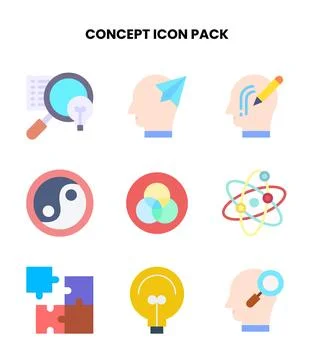 Concept Flat SVG Icons Pack イラスト素材