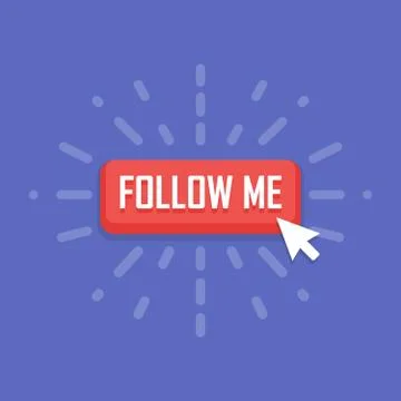 Concept of Follow Me button. Vector illustration Ilustración de archivo