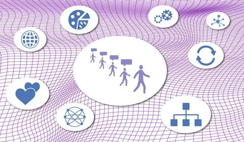 Concept of followers Stock Illustration