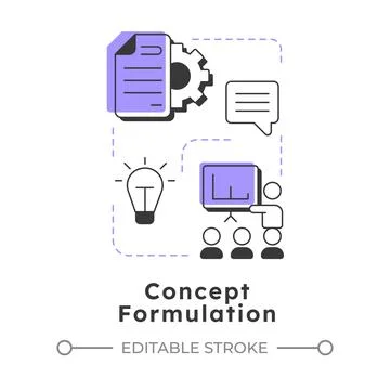Concept formulation modern linear concept icon イラスト素材