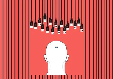 The concept of freedom of choice Illustrazione stock