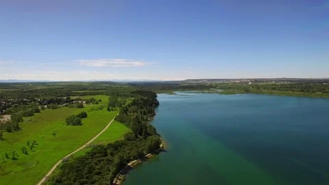 Concept freedom flying ever lake Stock Footage 70401677