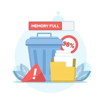 The concept of freeing up memory space 스톡 일러스트