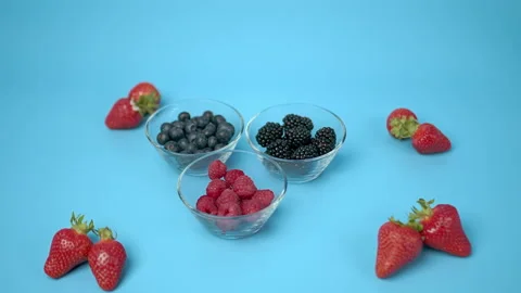 Concept of fresh berries. Video stock 133587953