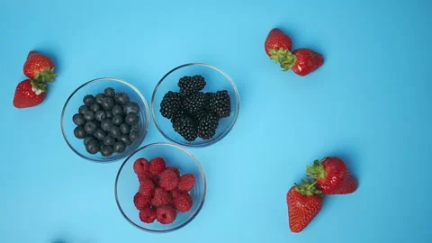 Concept of fresh berries. Video stock 133588349