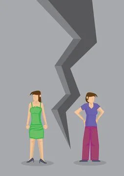 Concept of friends argument. Vector illustration. Stock Illustration