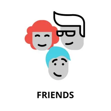 Concept of friends, vector illustration Ilustração Stock