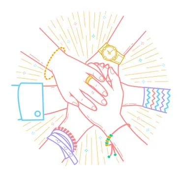 Concept of friendship and support Stock Illustration