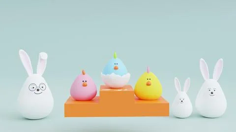 The concept of fun competitions. festive background for easter Stock Illustration