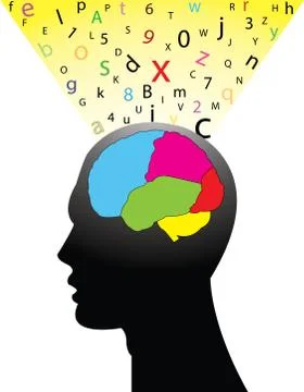 The concept of the functioning of the human body and the brain Stock Illustration