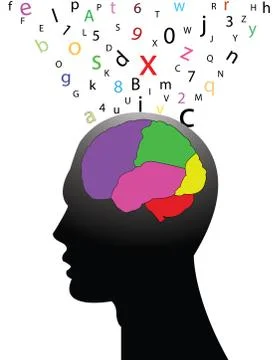 The concept of the functioning of the human body and the brain 스톡 일러스트