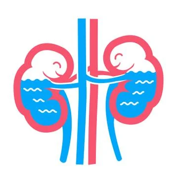 Concept of funny kidneys Illustrazione stock