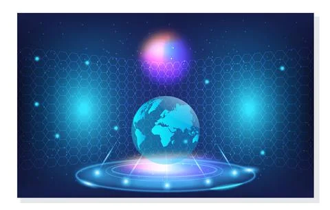 Concept of Future digital technology 3D metaverse, Stock Illustration