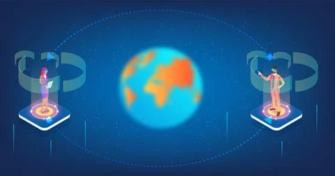 Concept of Future digital technology metaverse. Stock Illustration