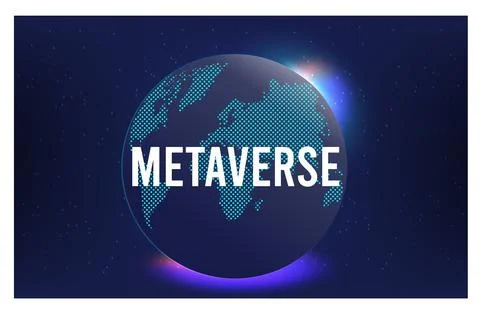 Concept of Future digital technology metaverse. Stock Illustration