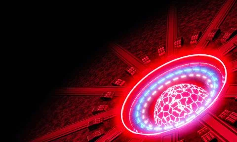 The concept of future energy reactors. On the theme of science or technology. Stock Photos