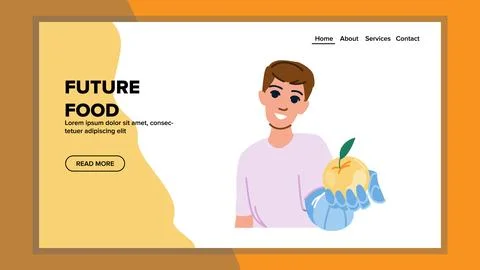 Concept future food vector Stock Illustration