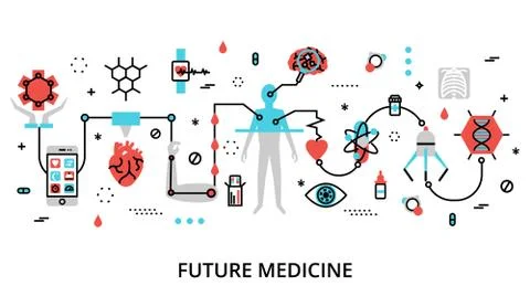 Concept of future medicine Stock Illustration