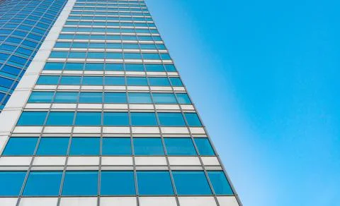 Concept of future modern facade design on architecture, abstract geometric lines Stock Photos