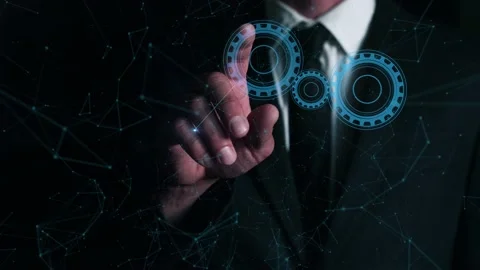 The concept of future planning and interaction technologies for business inve Stock Footage 157235510