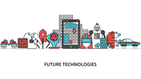 Concept of future technologies Illustrazione stock