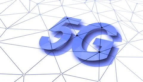 Concept of future technology 5G network systems and internet. 3d illustration Stock-Illustration