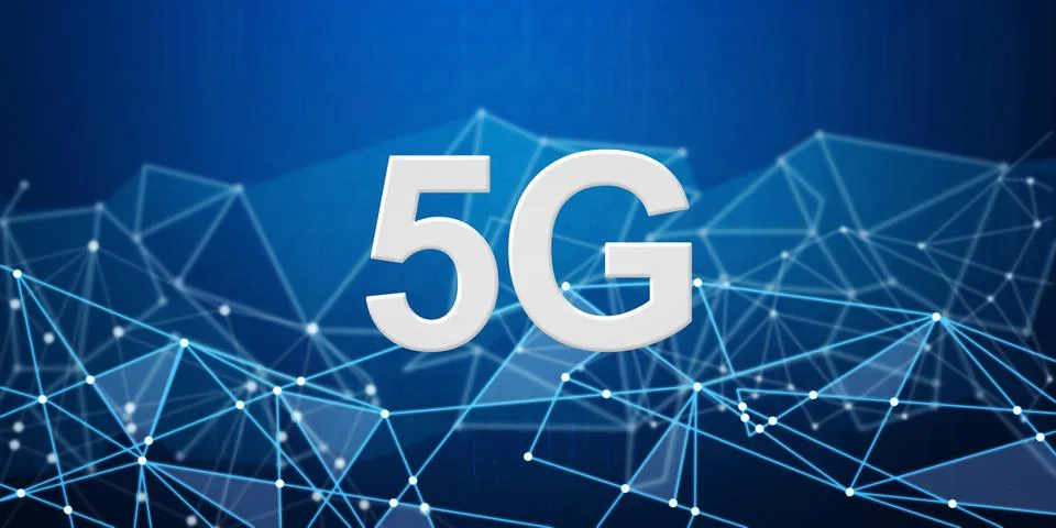 Concept of future technology 5G network systems and internet. 3d illustration Stock-Illustration