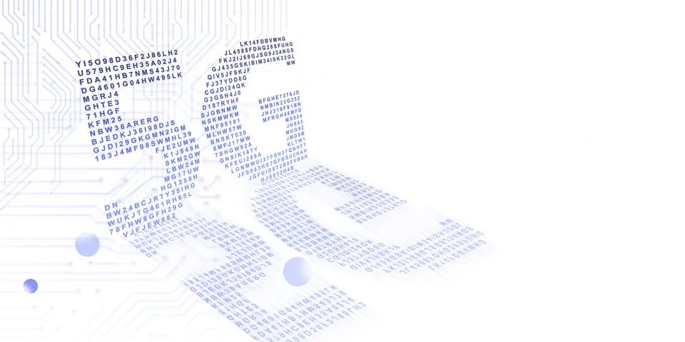 Concept of future technology 5G network systems and internet. 3d illustration Stock-Illustration