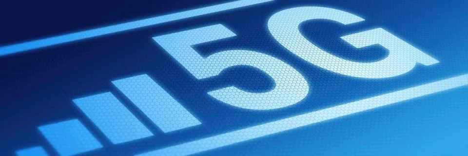 Concept of future technology 5G network systems and internet. 3d illustration Stock-Illustration