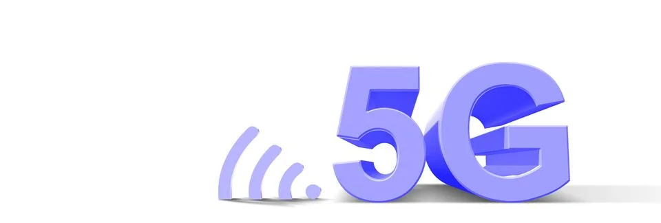 Concept of future technology 5G network systems and internet. 3d illustration Stock-Illustration