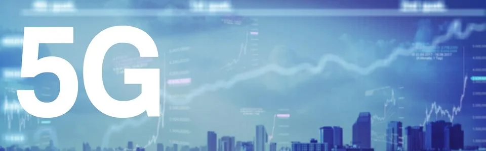 Concept of future technology 5G network systems and internet. 3d illustration Stock-Illustration