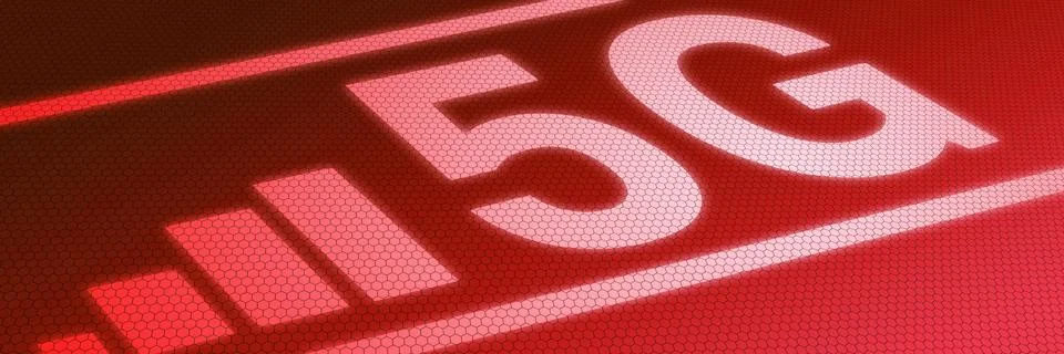 Concept of future technology 5G network systems and internet. 3d illustration Ilustración de archivo