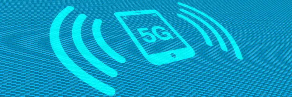 Concept of future technology 5G network systems and internet. 3d illustration Stock-Illustration