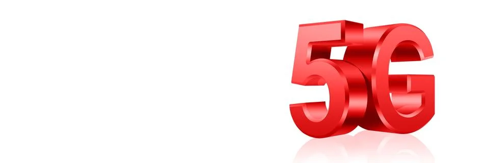 Concept of future technology 5G network systems and internet. 3d illustration Stock Illustration