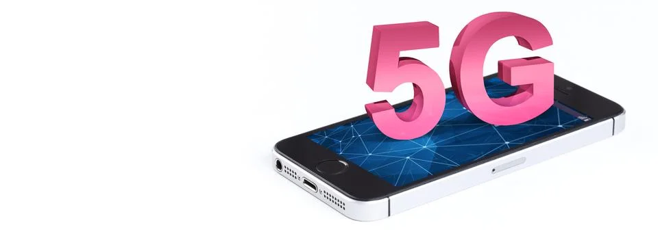 Concept of future technology 5G network systems and internet. 3d illustration Stock-Illustration