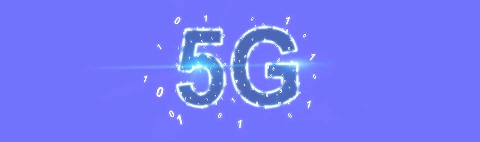 Concept of future technology 5G network systems and internet. 3d illustration Stock-Illustration