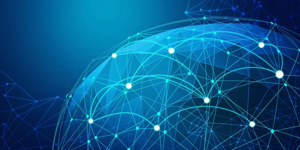 Concept of future technology 5G network systems and internet. 3d illustration Stock-Illustration