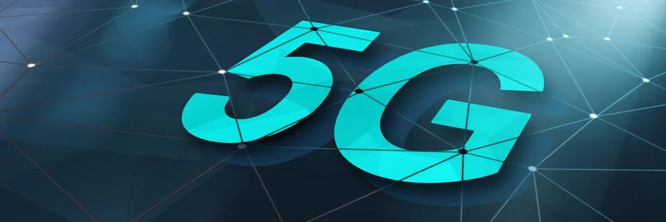 Concept of future technology 5G network systems and internet. 3d illustration Stock-Illustration